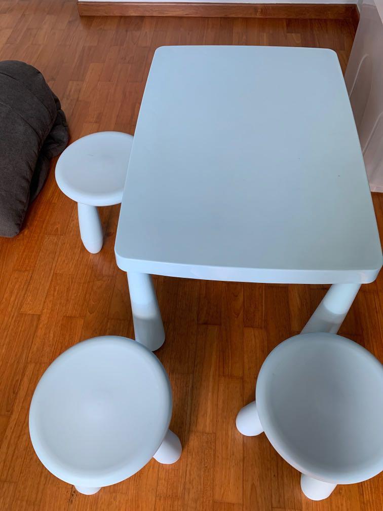 IKEA Mammut Table & 4 Stools, Babies & Kids, Baby Nursery & Kids