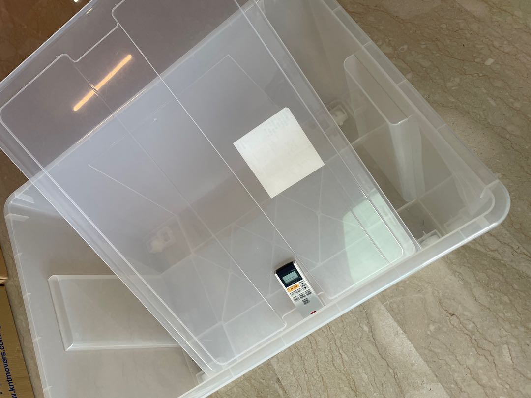 IKEA storage box with lid and wheels, Furniture & Home Living, Home Improvement & Organisation