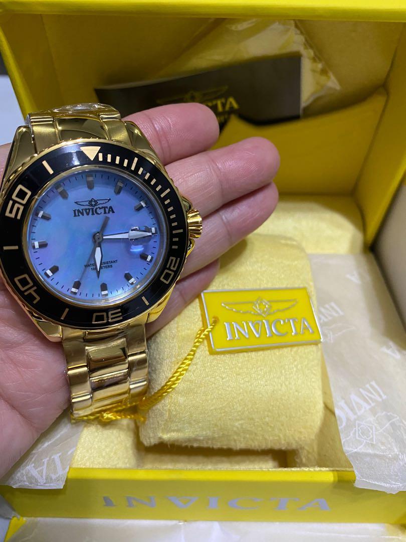 Invicta pro diver mens gold watch 23071