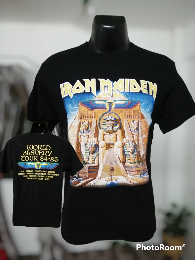 Camiseta Iron Maiden World Slavery Tour 84-85 - Oficial Unisex