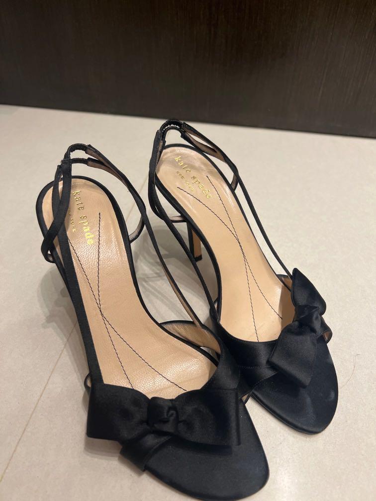 Kate Spade Bow Heels Black, Women's Fashion, Footwear, Heels on Carousell