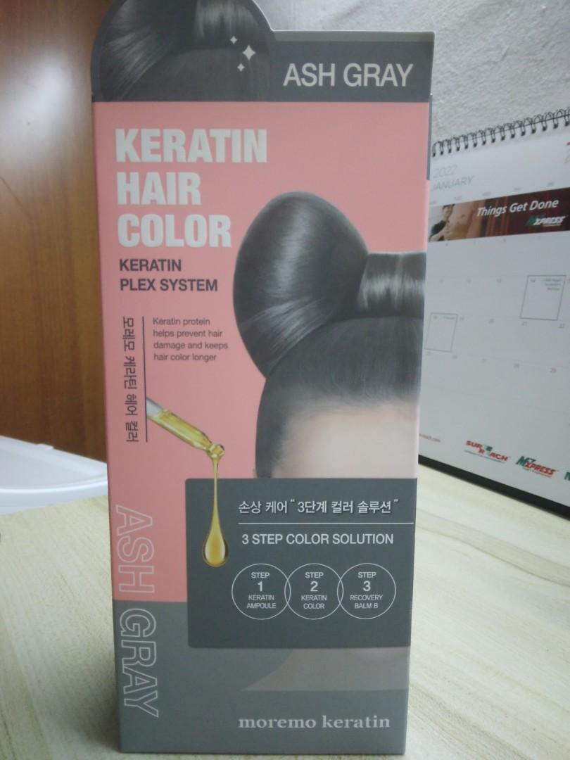 KERATIN HAIR COLOR Ash Gray, Beauty & Personal Care, Hair on Carousell