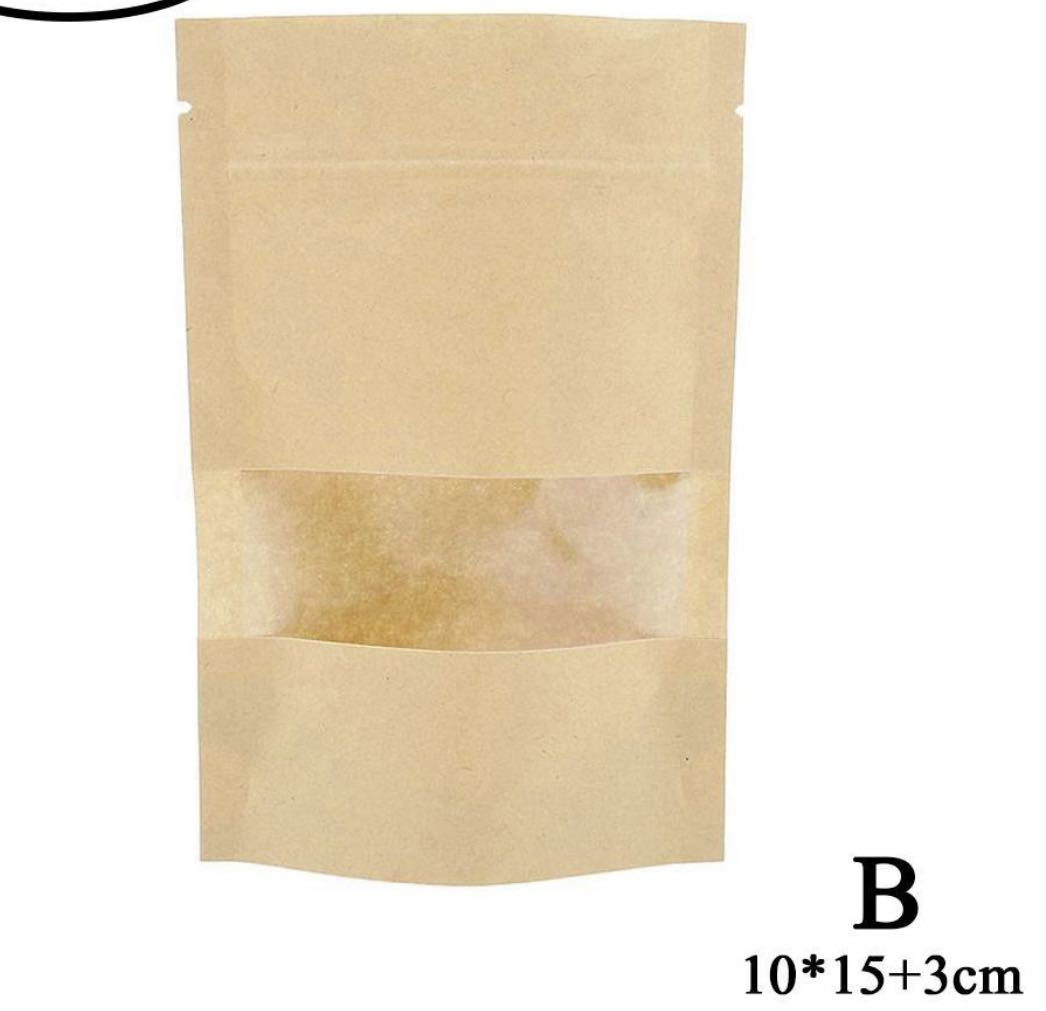 Kraft Paper Ziplock Bag 15cm x 10cm, Hobbies & Toys, Stationery & Craft
