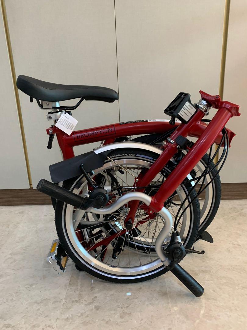 Last piece Brompton M6L in House Red 2021 Model for Sale Sports Equipment Bicycles Parts Bicycles on Carousell