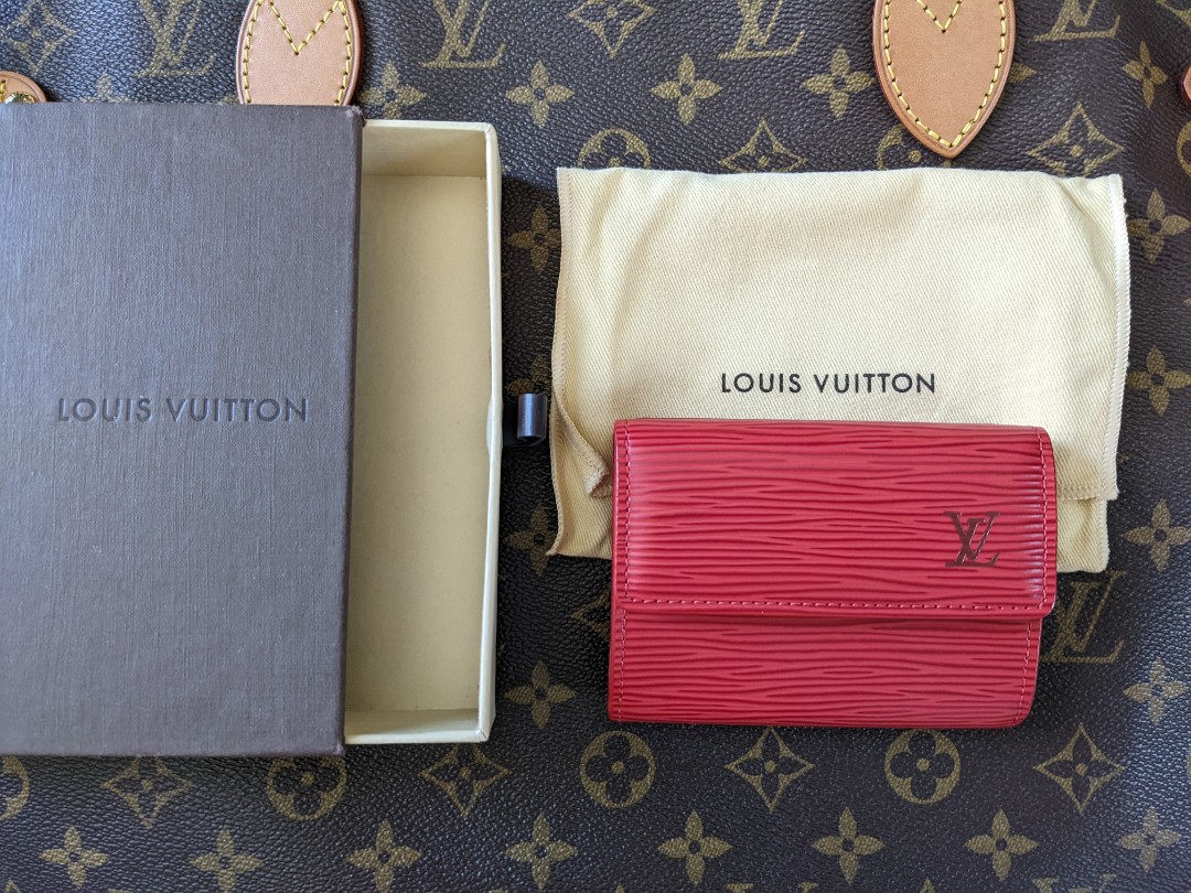 Louis Vuitton Red Epi Leather Ladies' Small Wallet, Luxury, Bags