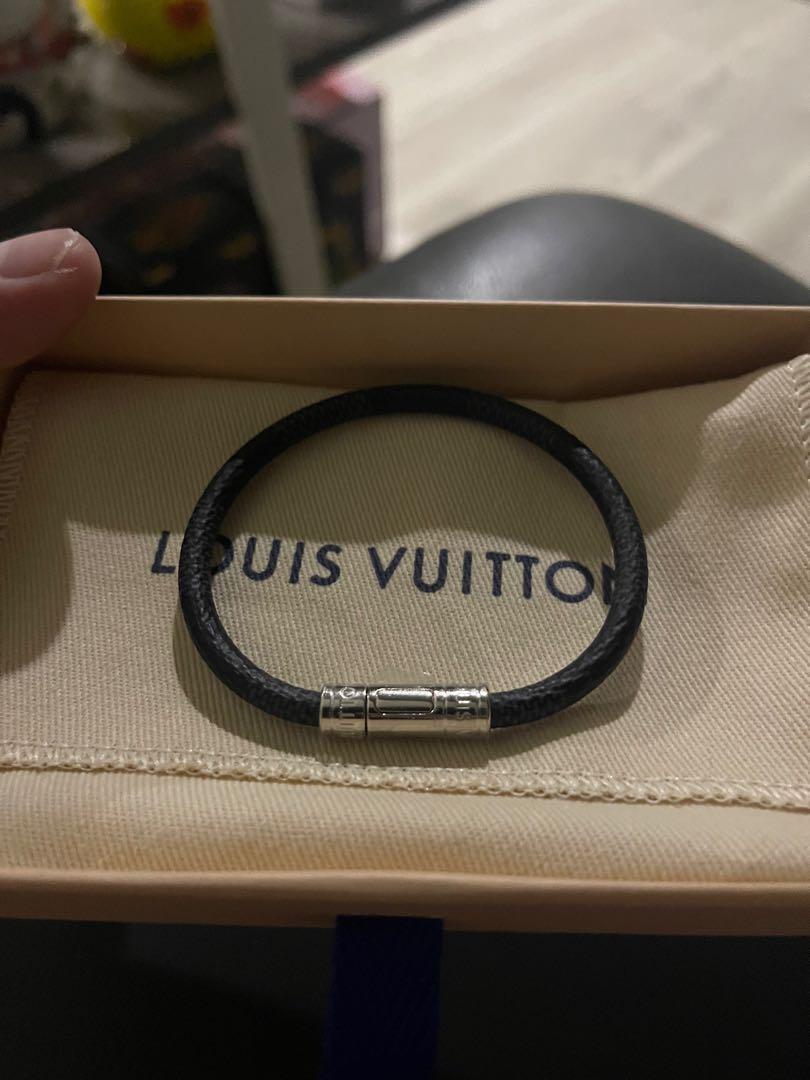 Louis Vuitton Keep It Double Leather Bracelet EclipseMacassar in Coated  Canvas with Silvertone  US