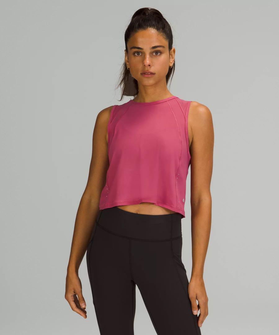 Lululemon Ribbed Cropped Wrap-back Long Sleeve In Pink Lychee