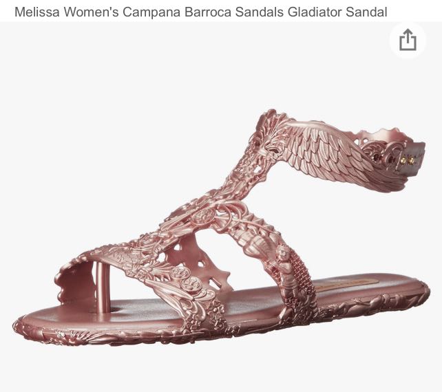 Melissa Campana Barroca Sandals rose gold Women s Fashion