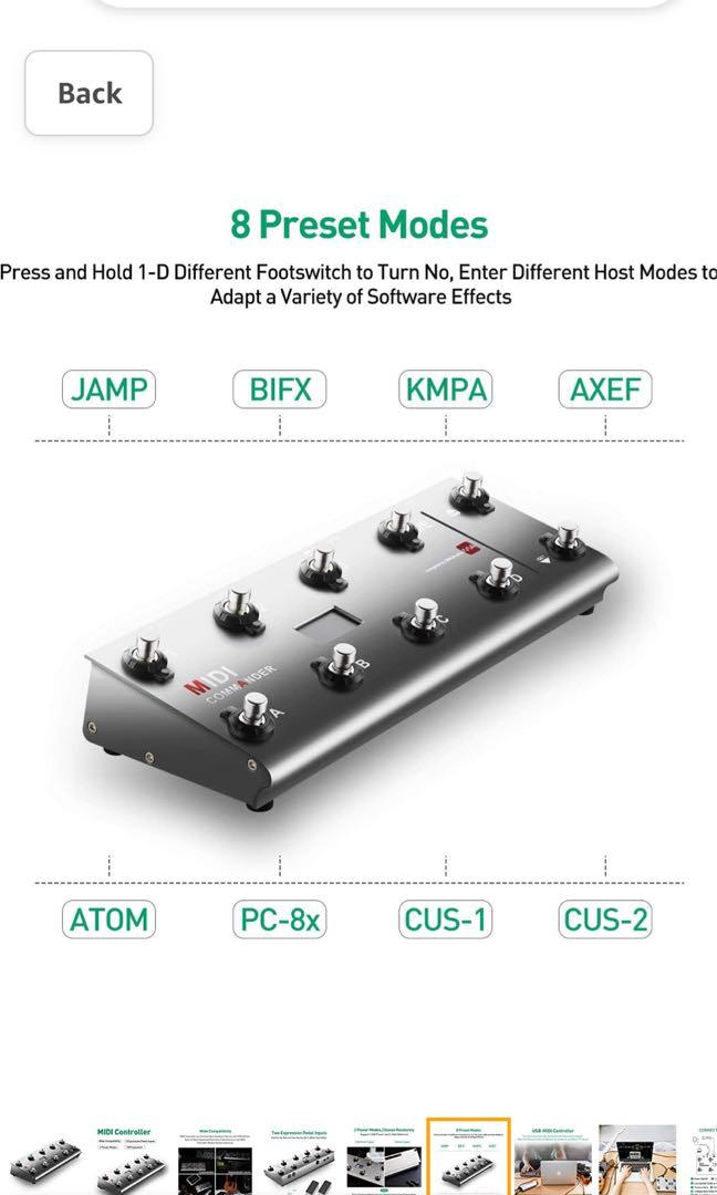 Guitar Foot Switches MeloAudio MIDI Commander Guitar Foot