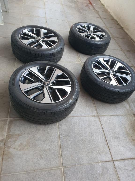 Mitsubishi Xpander tires and rims, Car Parts & Accessories, Mags and Tires on Carousell