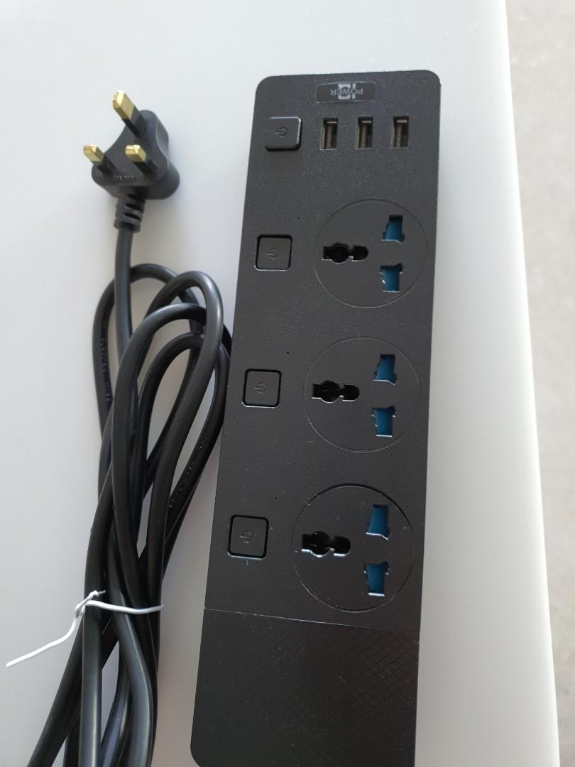 Multiplug usb (Category: Electrical, Adaptors & Sockets) located in Singapore. Submitted by sonicksg (Listing ID 1132567347, Image 2). Description: 3 sockets 3usb (3.1A) 3m length Selling as I bought extra.