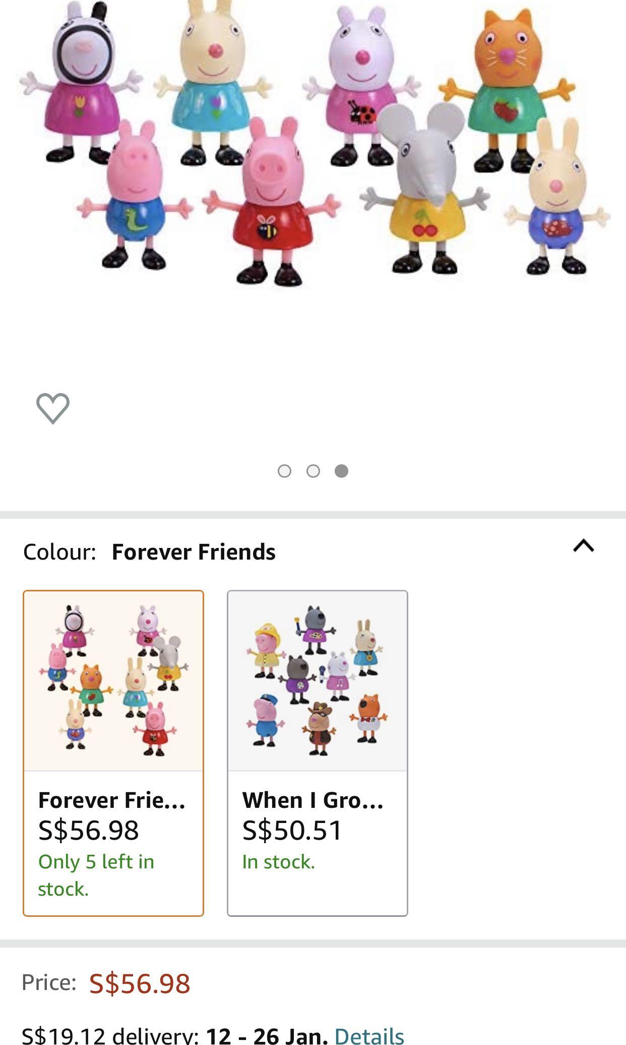 Peppa Pig Forever Friends Characters 8pcs. Peppa Pig, Suzy Sheep, Candy ...