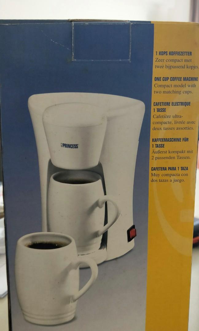 Princess brand One Cup Coffeemaker, TV 
