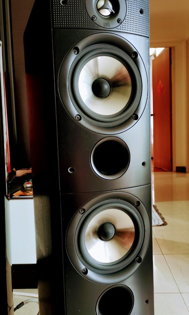 PSB SPEAKERS IMAGE T45 FLOOR STANDING SPEAKERS, Audio, Soundbars