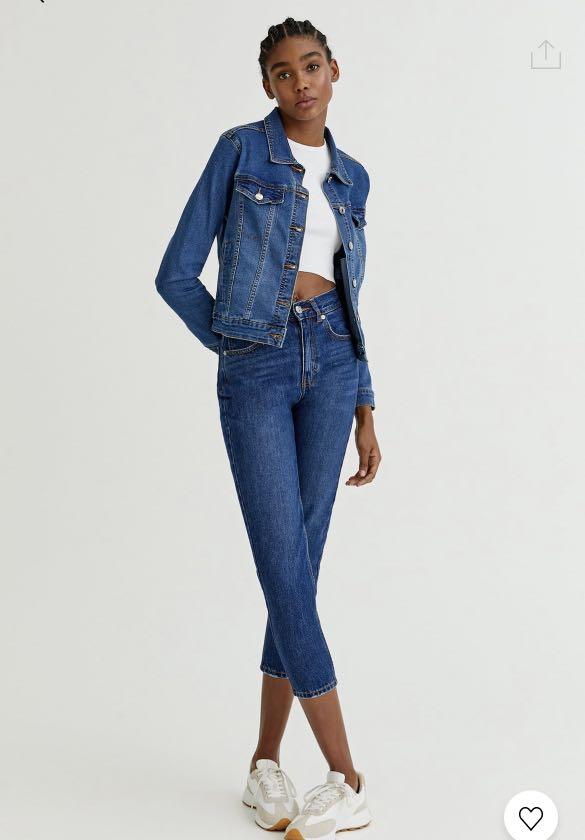 Pull and bear denim jacket womens discount
