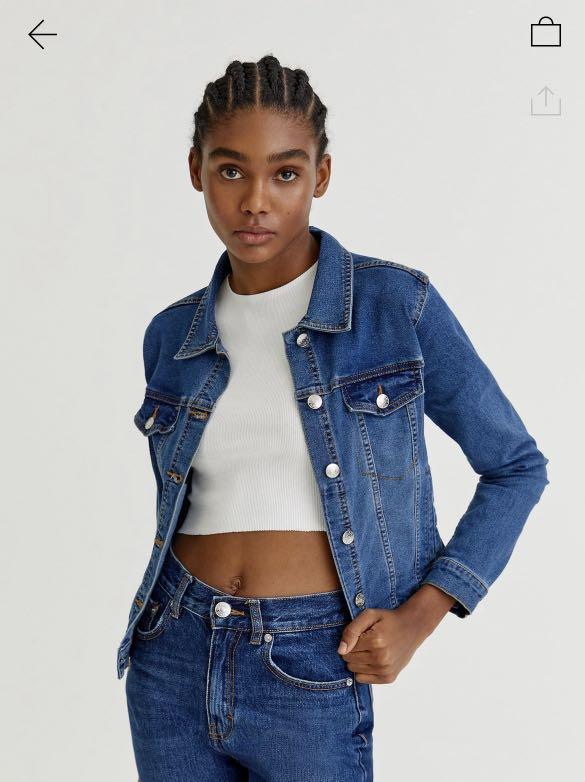 Pull and bear online boyfriend denim jacket
