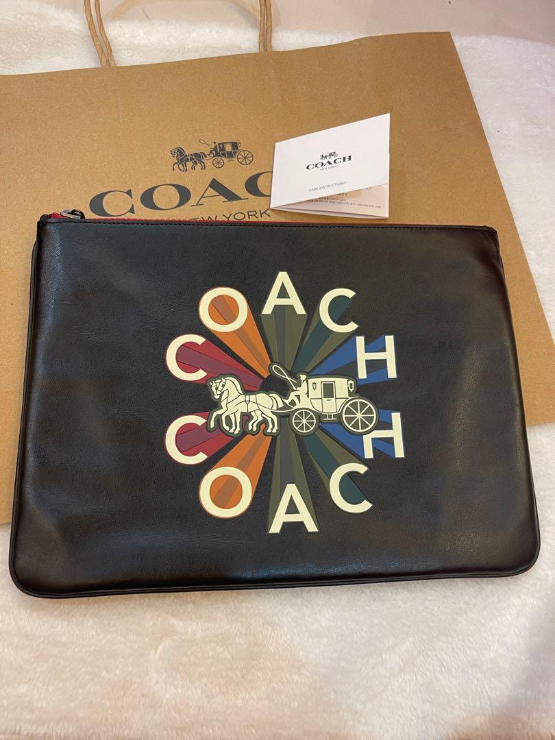 READY STOCK ORIGINAL COACH CLUTCH F76865 mini iPad bag