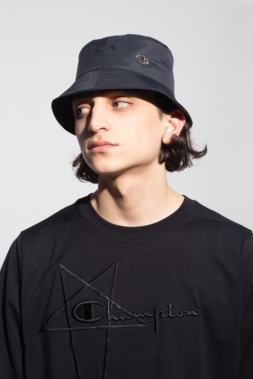 Rick Owens x champion Nylon bucket hat, 名牌, 服裝- Carousell