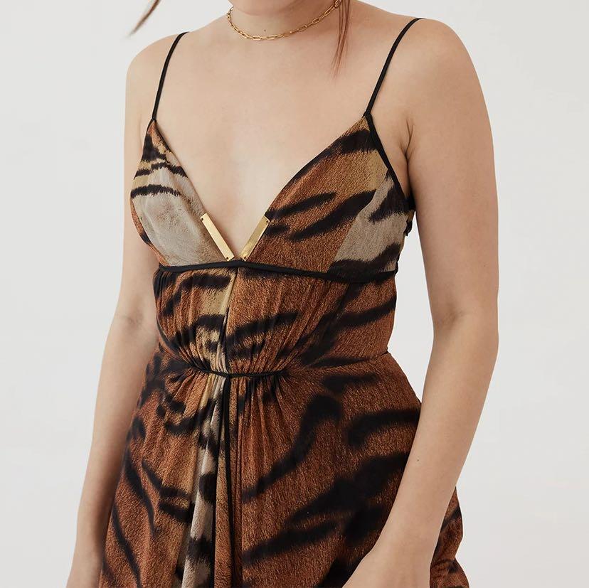 roberto cavalli tiger print dress