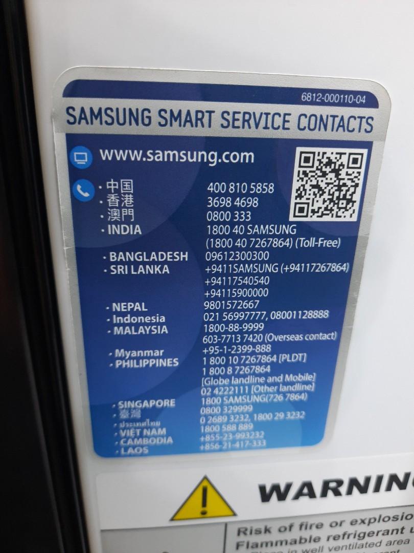 Samsung side by side refrigerator fridge inverter 604L net warranty