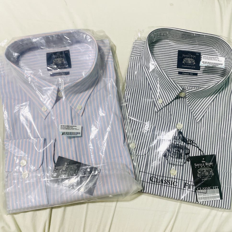 Saville Row XXL Long Sleeves (Sold per piece), Men's Fashion, Tops ...