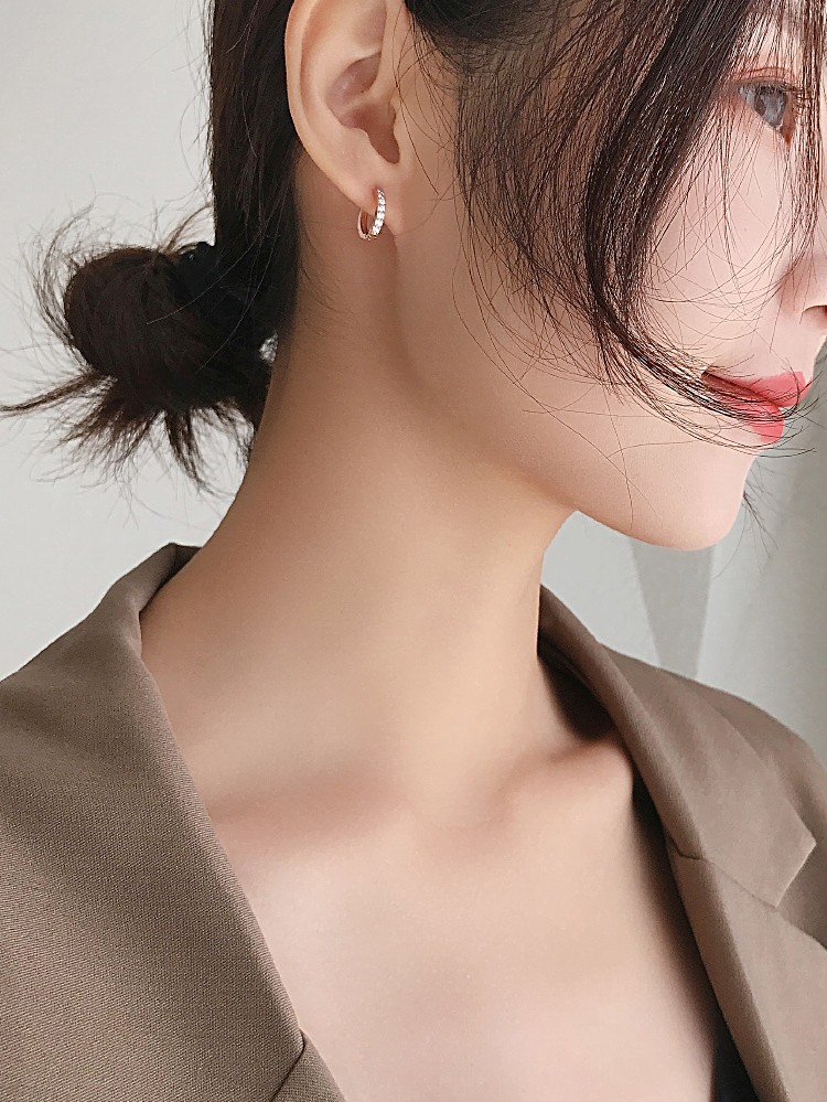 Backward loop earrings sale