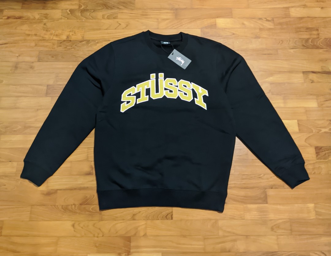 stussy collegiate applique sweatshirt
