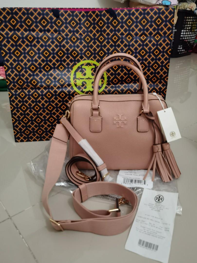 TORY BURCH THEA WEB SATCHEL SMALL (2 straps included), Luxury 
