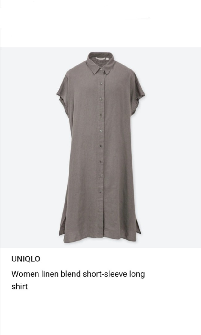 UNIQLO LINEN BLEND VOLUME SHORT SLEEVE SHIRT