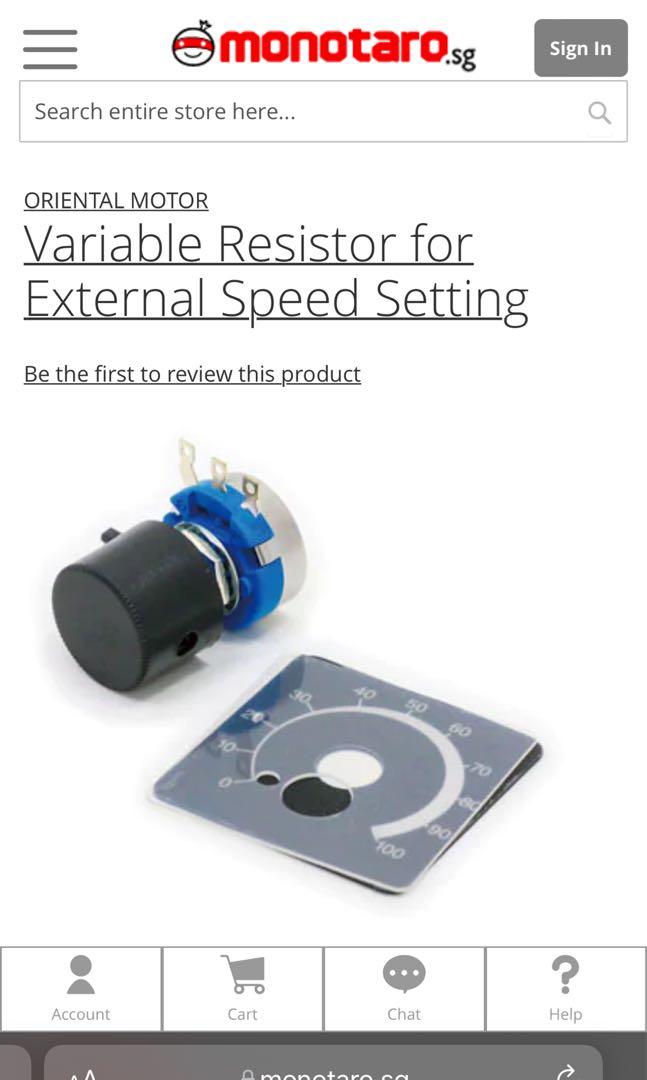 Variable resistor (Category: Electrical, Adaptors & Sockets) located in Singapore. Submitted by azfarsufi (Listing ID 1132855213, Image 1). Description: I have 50 pieces with wires included. Price is for 1 piece. $5 each.
