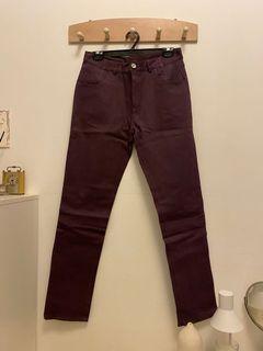 日系古著vintage紫色直桶褲