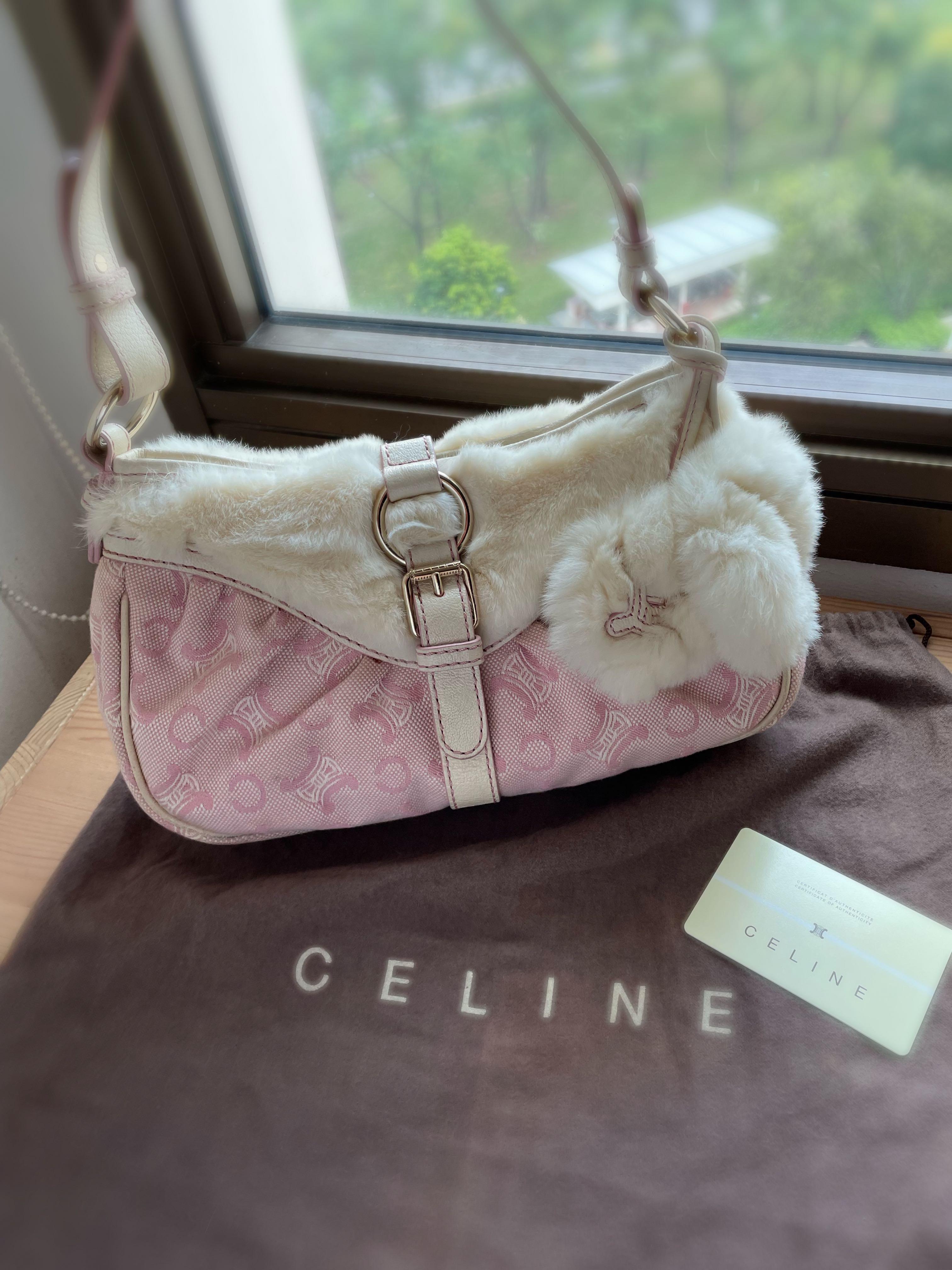 Celine fur top bag