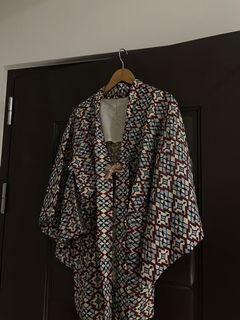Vintige 日本製和服外罩 花紋 優質老品