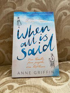 When All is Said - Anne Griffin (Original)