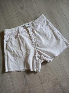 Yishion White Denim Shorts