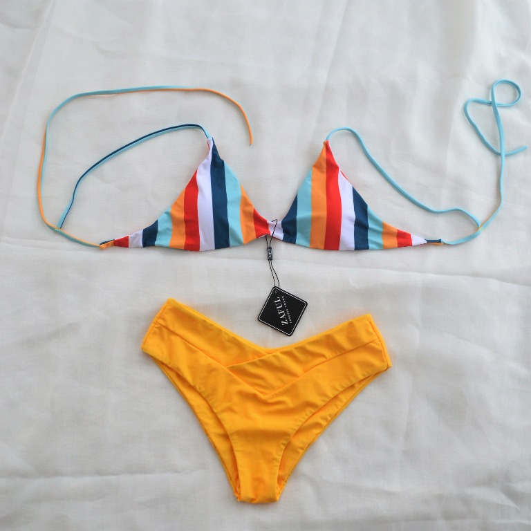 Zaful striped bikini shop