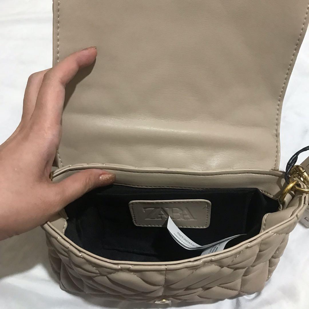 Zara Quilted Bag in Nude, Women's Fashion, Bags & Wallets, Shoulder