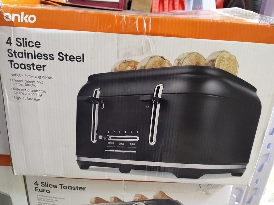4-slice Bread Toaster (Category: Ovens & Toasters) located in San Pedro. Submitted by aussie.surplustore (Listing ID 1132942515, Image 2). Description: Anko 4-slice Bread Toaster Price: 1,100 -Australian Based items -can be classified as mall pull-out / factory overruns or open box -Tested and Working -Available for pick-up or delivery only -No COD; payment first for the item -Purchase service from the courier is allowed - book the delivery on yo