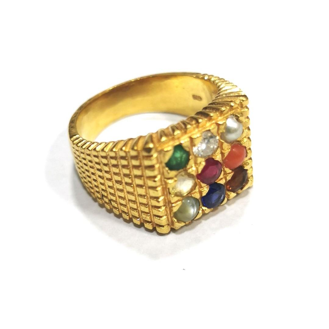 Gold ring discount with 9 stones