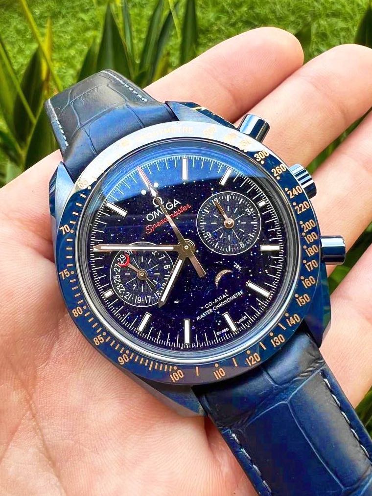 SOLD Omega Speedmaster Blue Side Of The Moon aventurine Luxury