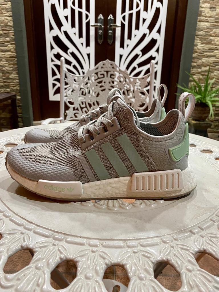 Adidas NMD R1 Grey Blush Green Men s Fashion Footwear Sneakers