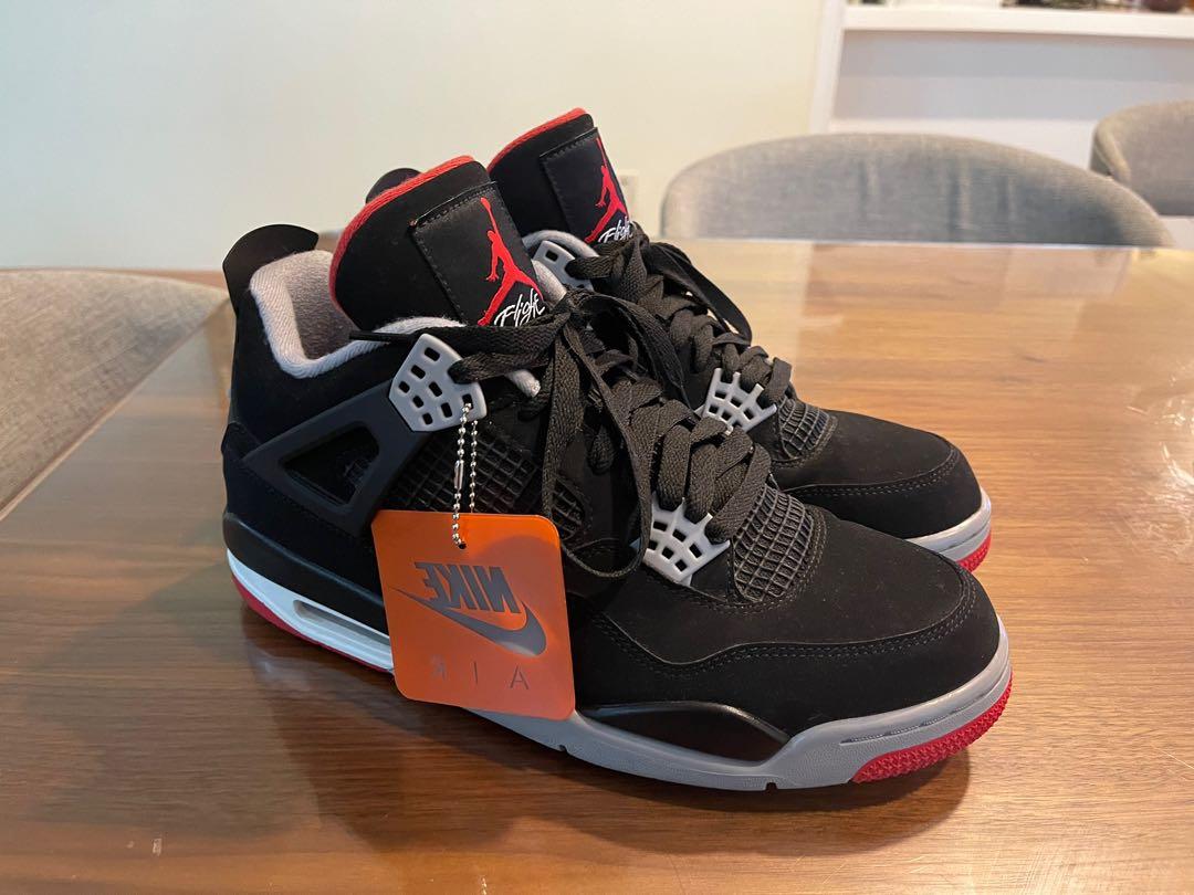 Air Jordan 4 Bred 2019 Men s Fashion Footwear Sneakers on Carousell