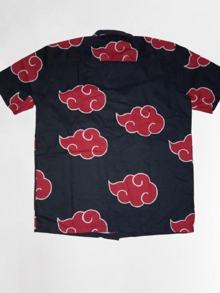 naruto akatsuki button up