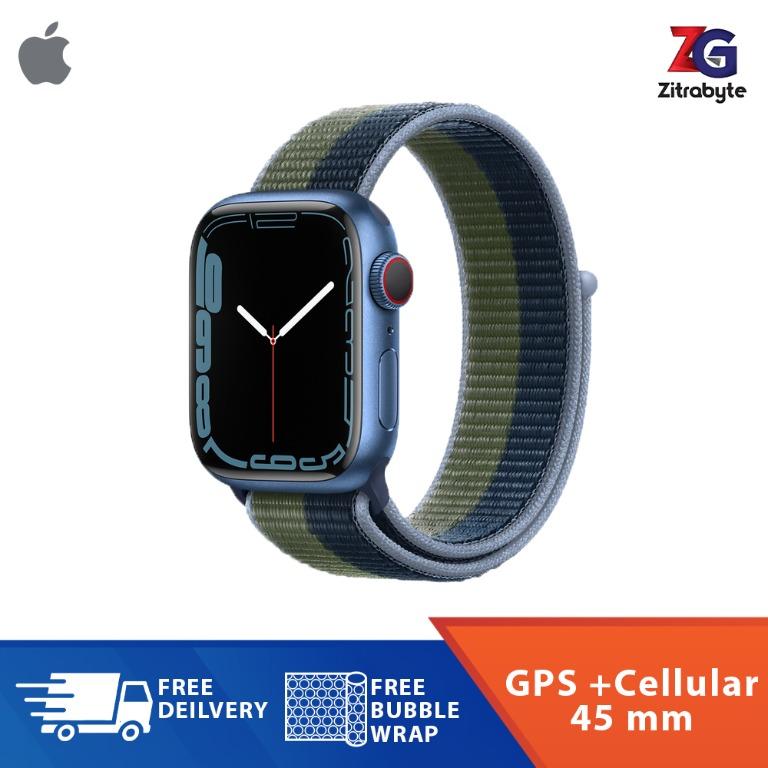Apple Watch Series 7 Blue Al. Case Ansuran Mudah Luxury