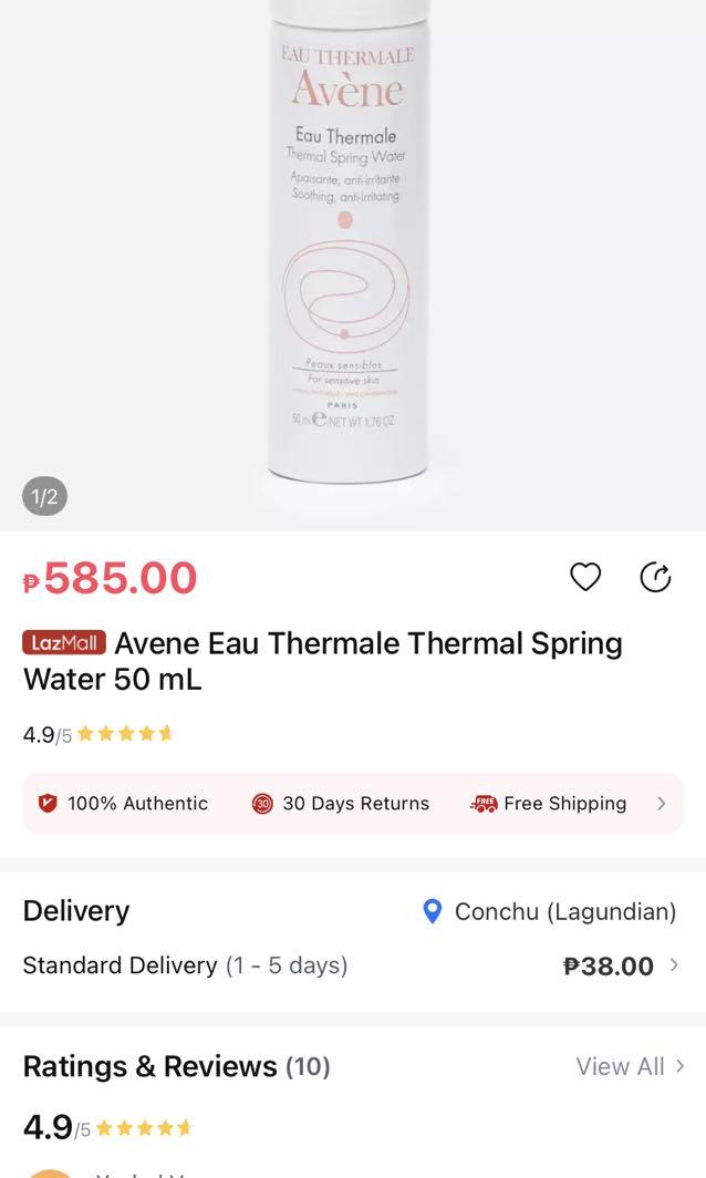Avene Thermal Spring Water 50ml (Category: Face Care) located in Paranaque City. Submitted by prelovedperhaps (Listing ID 1116152526, Image 3). Description: Available - 2 pcs Purchase 2 for 750 Sold per piece Brand New RFS : Extra.