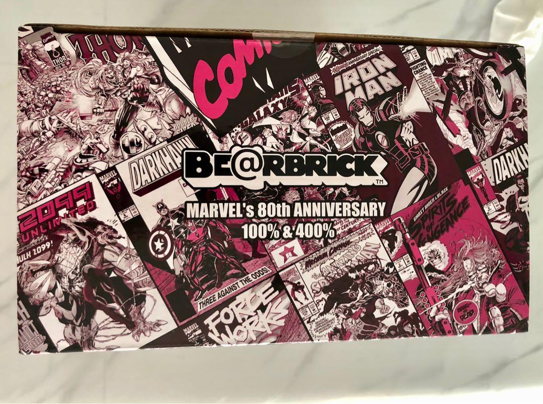 Bearbrick Marvel 80th Anniversary 400%+100%, Hobbies & Toys, Toys ...