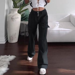 SHEIN Solid High-Rise Flare Pants