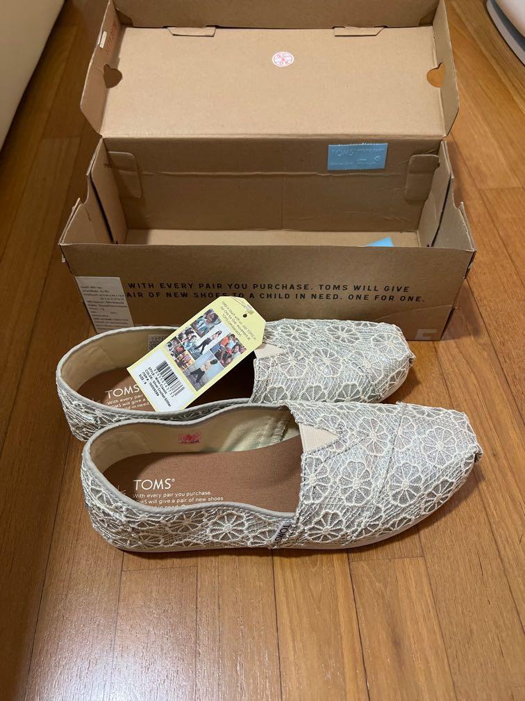 Toms silver new arrivals crochet glitter
