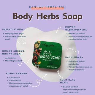 BODY HERBS SOAP (HIJAU/SENSASI HERBA) BY AURA RICH