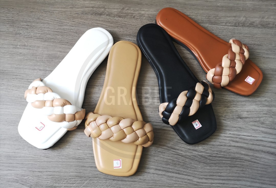 braided square toe sandals